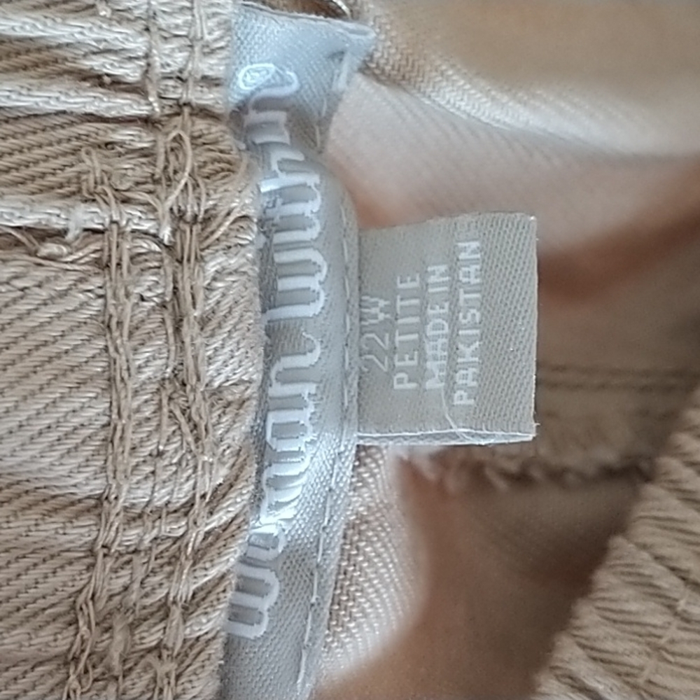 Woman Within Elastic Waist Pull On Khaki Pants 22W Petite - Picture 7 of 9